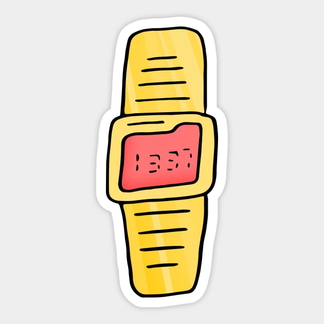 Retro Watch Doodle Star Sticker by VANDERVISUALS